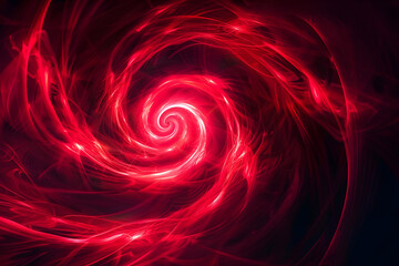 abstract red spirals on black background
