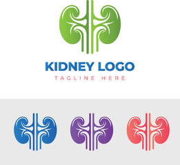 Kidney Logo Template Design Vector illustration, Urology Logo Stock Vector, Healthcare human kidney organ concept.