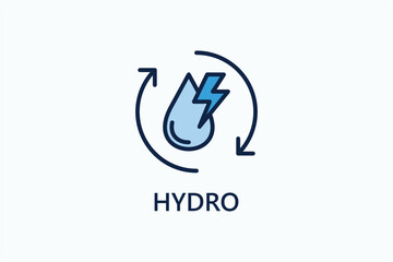 Hydro icon or logo sign symbol vector illustration