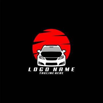 automotive sport car evolution modification logo design vector