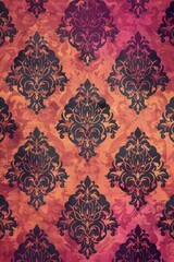 Fototapeta premium Seamless abstract background featuring vintage, classic symmetrical patterns in Victorian style with muted colors