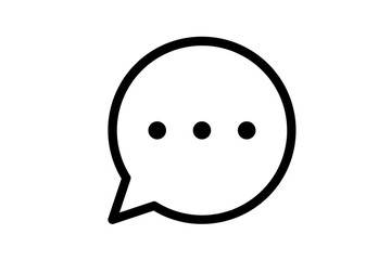 Bubble Chat Typing icon isolated on a white background 