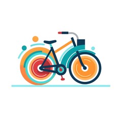 Fototapeta premium bicycle icon on white background