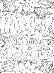 Anti-Valentines-Day Quotes Coloring pages. All these designs are unique Coloring pages for adults and kids Vector Illustration.
