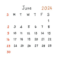 calendar planner 2024 handwriting