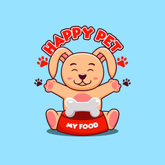 free vector happy dog pet logo concept.