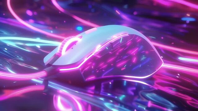 In the midst of the chaos a neon mouse glows in the dark as it is frantically clicked by a player determined to come out on top.