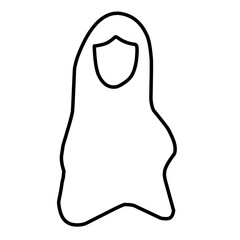 hijab line icon