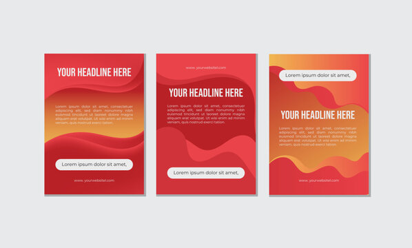Business template in red and orange colors with text space