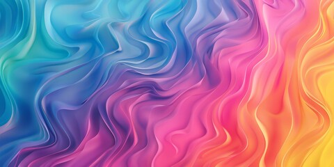 Fototapeta premium Abstract multicolored background with vibrant wavy lines creating a dynamic visual effect