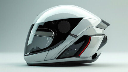 motorcycle helmet isolated on white background.