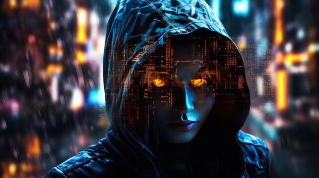 Cyberpunk style glitch black background: represents the future, suitable for game design. Website about technology or technology-related products