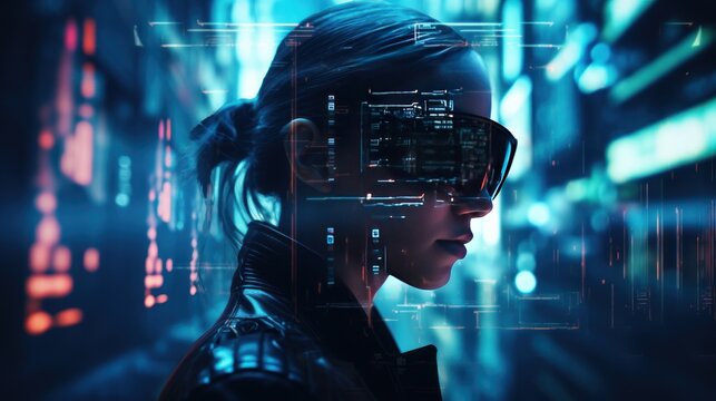 Cyberpunk style glitch black background: represents the future, suitable for game design. Website about technology or technology-related products