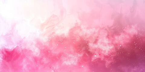 A vibrant pink and purple background filled with billowing smoke creating a mysterious and dramatic atmosphere