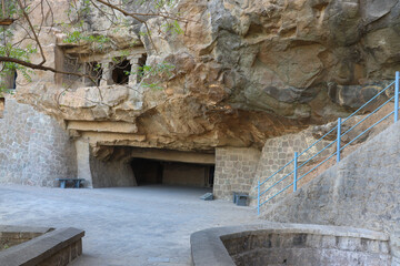 Exterior of Ajanta caves located in Aurangabad district of Maharashtra state -India. UNESCO World Heritage Site of Maharashtra-India. 