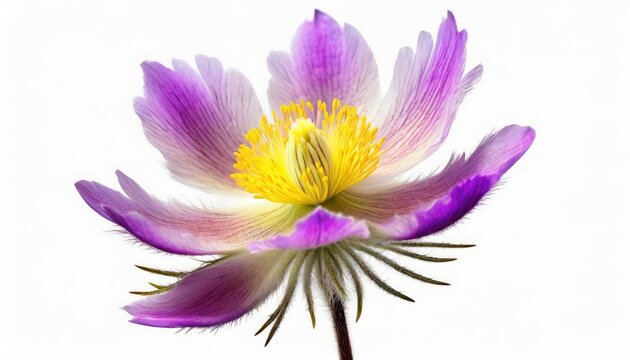 Pulsatilla - Pasque flower (or pasqueflower), wind flower, prairie crocus, Easter flower, and meadow anemone. Early spring flower often to be seen in combination with snow