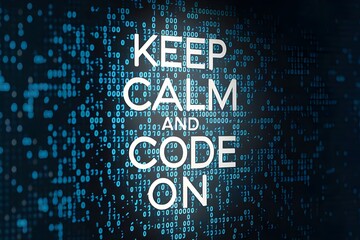 Obraz premium Keep calm and code on