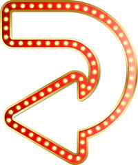 Fototapeta premium Retro Light Bulb Arrow