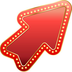 Retro Light Bulb Arrow