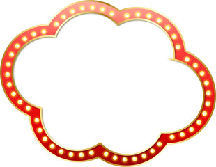 Retro lightbox billboard vintage frame