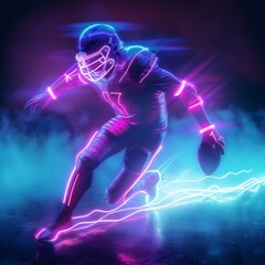 Creating futuristic sports interpretations through neon based art