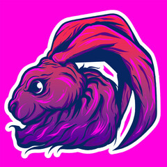 Obraz premium vector rabbit head illustration