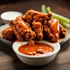 wings with sauce