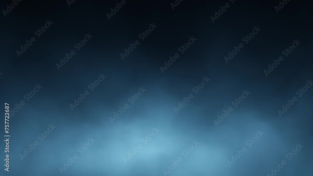 Canvas Prints abstract dark blue cloud of smoke loop animation background.