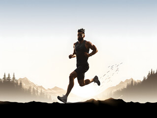 Fit Young Man Running