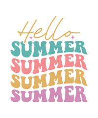 Hello summer t shirt design print template