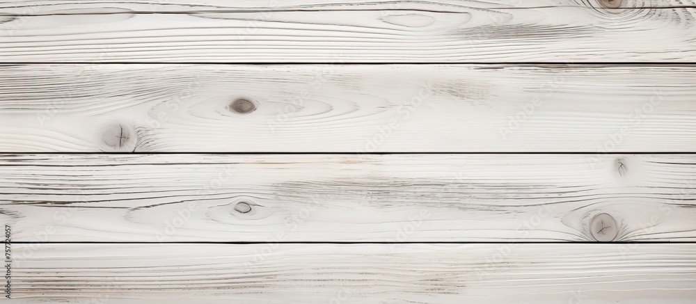 Poster a detailed closeup image of a rectangular white hardwood table, showcasing a beautiful pattern with 
