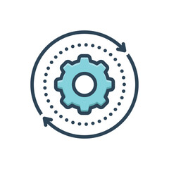 Color illustration icon for sync