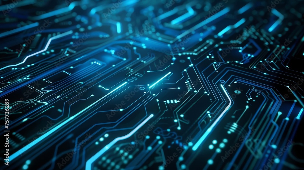 Aufkleber abstract circuit board pattern representing a futuristic cyberspace concept