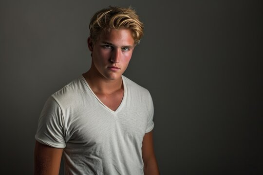 Young man with blonde hair