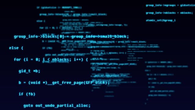 Cyber ​​security hacker code scroll background