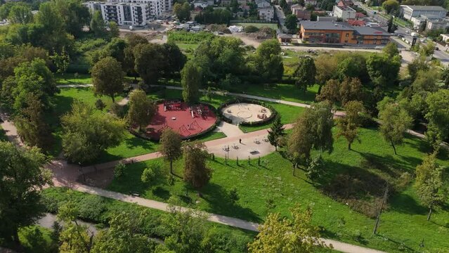 Beautiful Playground Old Garden Radom Aerial View Poland