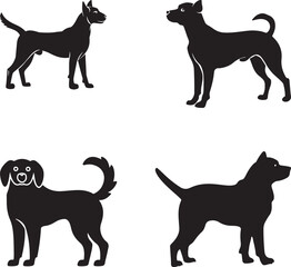 Dog's day vector silhouette design.