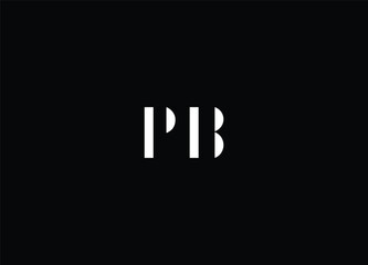 PB Letter Logo Design with Creative Modern Trendy Typography and Black Colors