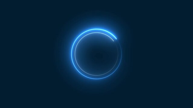 abstract circle saber light frame animation