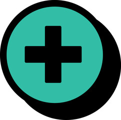 plus symbol retro style decoration