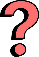 question mark retro style decoration