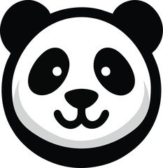 panda simple logo icon vector art