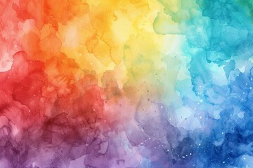 Rainbow coloured watercolor texture background