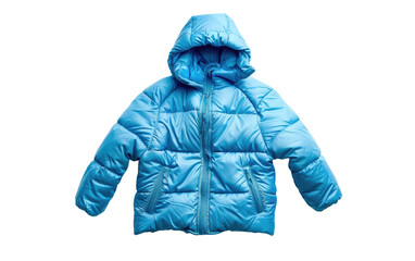 Winter Jacket in Baby Blue isolated on transparent Background