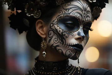 Fotobehang makeup festival day of the dead mexico © siripimon2525