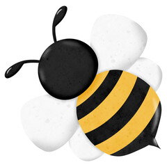 Flying bee illustration