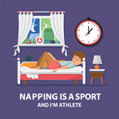 Unwind in Style with Napping Typography Tee | Relaxation-Inspired Shirt Design