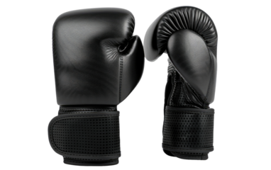 Boxing Mitts with a Black Box isolated on transparent Background