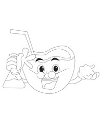 cocktail coloring page for kids and adults