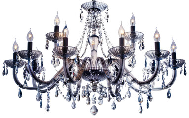 Retro Chandelier isolated on transparent Background